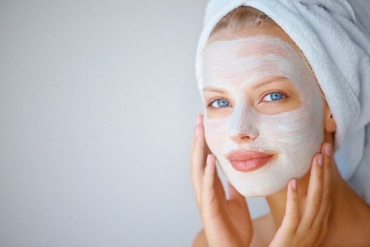 máscara facial para rejuvenescimento da pele
